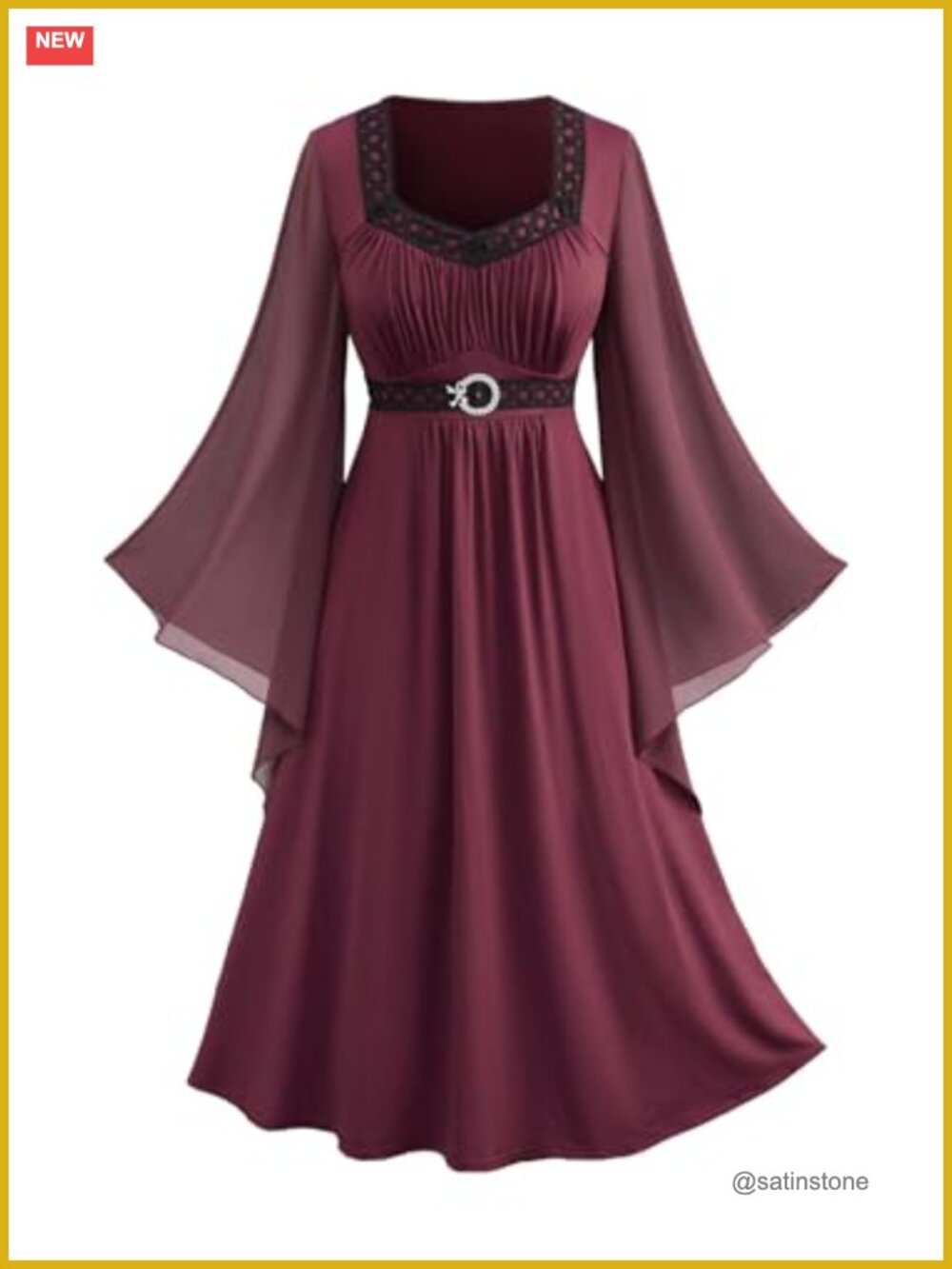 Plus Size Medieval Renaissance Witch Costume Dress